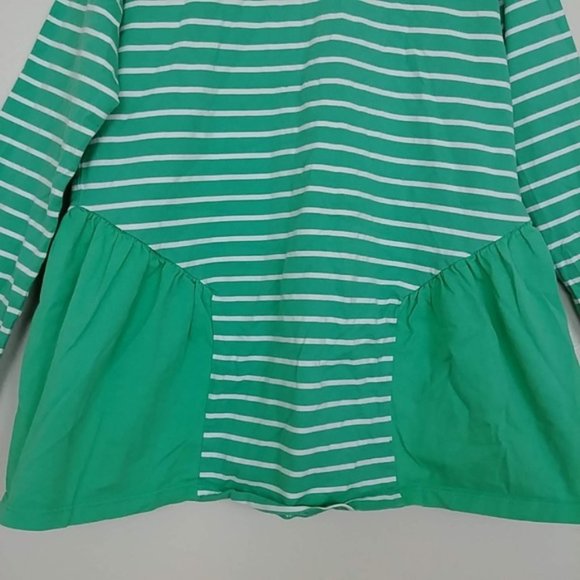 Hanna Andersson Cotton Peplum Top Back Zip 12 #L11 - Picture 3 of 8